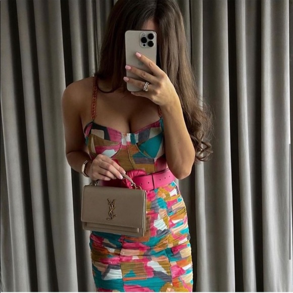 ZARA Chain Strap Print Dress - Picture 8 of 13